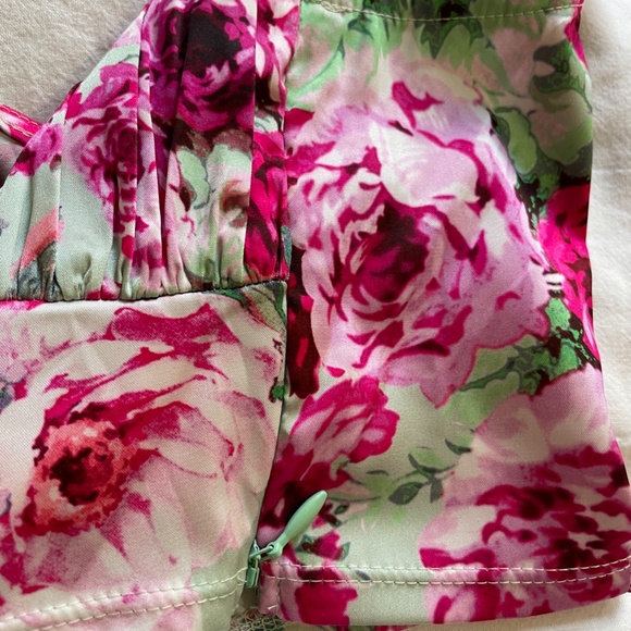 For Love and Lemons Robin Crop Top Mint Floral S - Picture 4 of 4